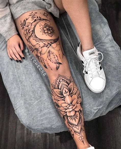 tattoo on female thigh|37 Leg and Thigh Tattoos for Women .